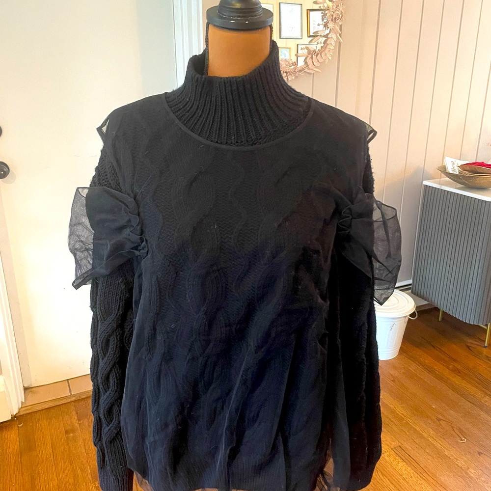 Simone Rocha Sweater with Net Overlay - NWOT